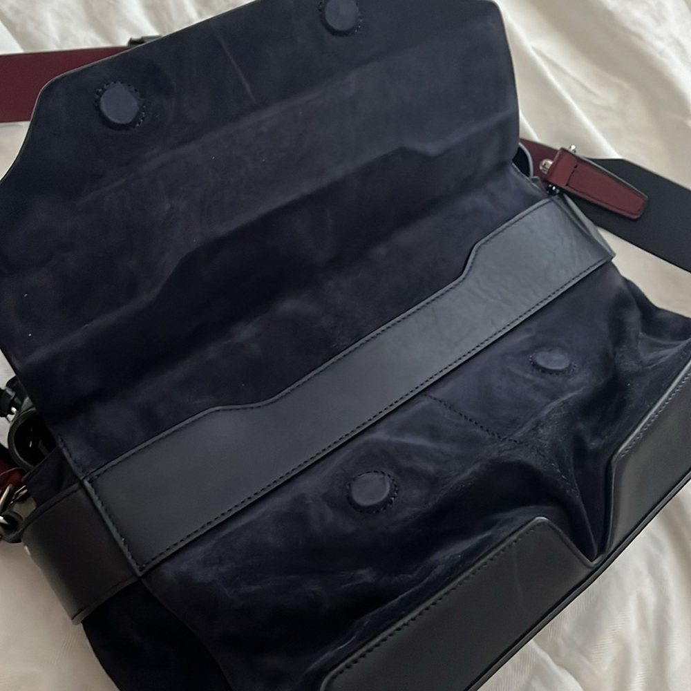 Rag & Bone Small Navy Leather Pilot Satchel, new - Picture 7 of 15